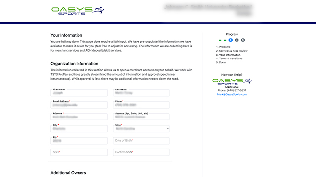 Oasys Sports - Client Onboarding Project Image 2